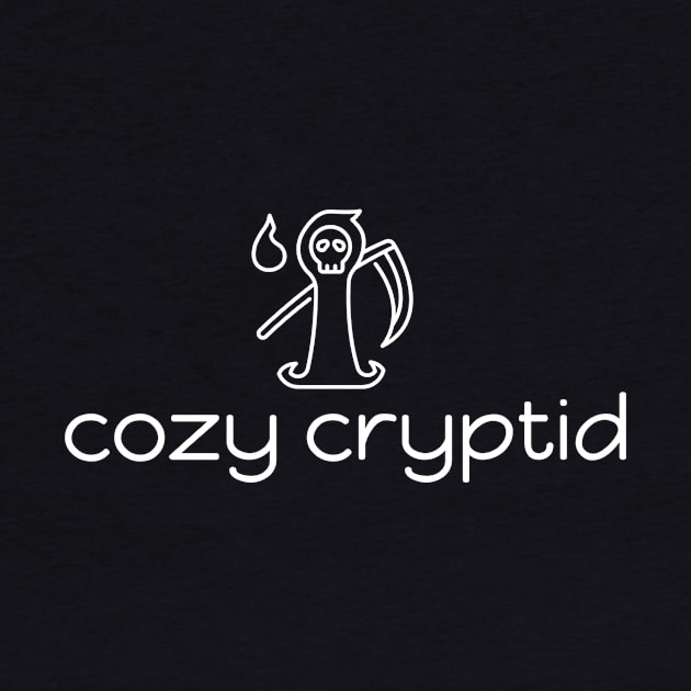 Cozy Cryptid Logo White by Get G1Tanner and Cozy Cryptid Merch